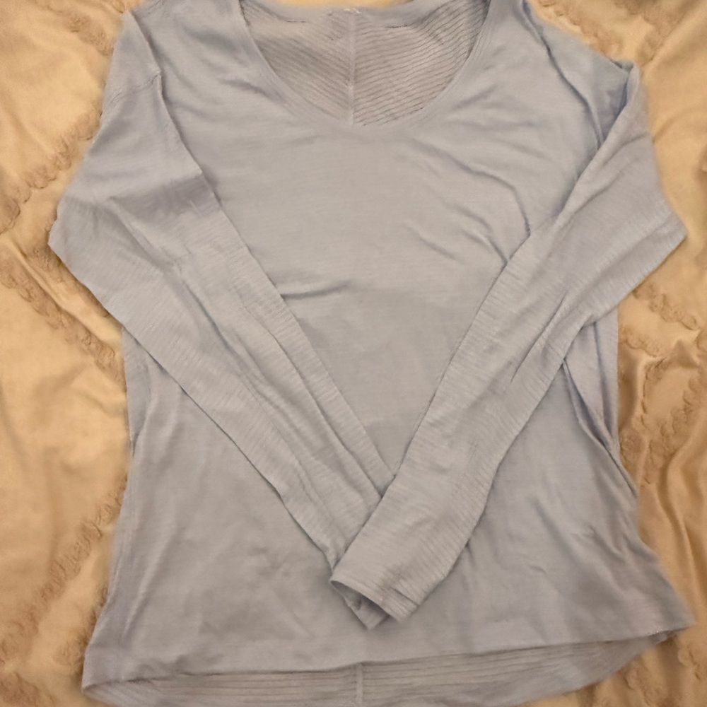 lululemon athletica Soft Sky Blue Long Sleeve Top